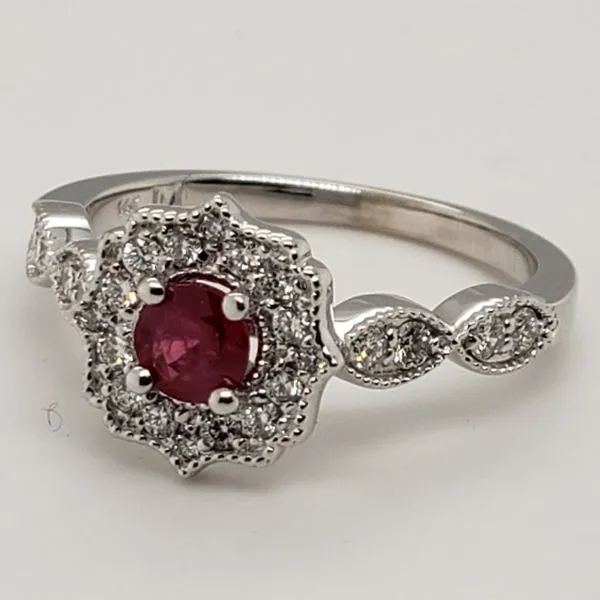 14 Karat White Gold Ruby & Diamond Ring Trinity Jewelers  Pittsburgh, PA