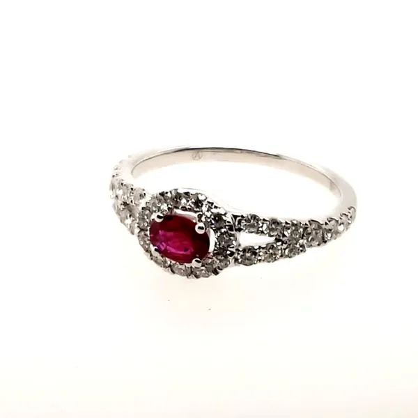 14 Karat White Gold Ruby & Diamond Ring Trinity Jewelers  Pittsburgh, PA
