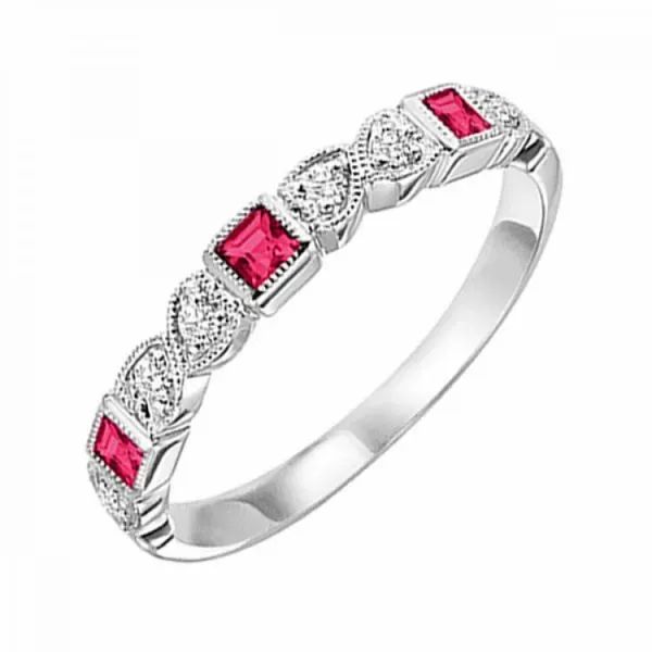 14 Karat White Gold Ruby & Diamond Ring Trinity Jewelers  Pittsburgh, PA