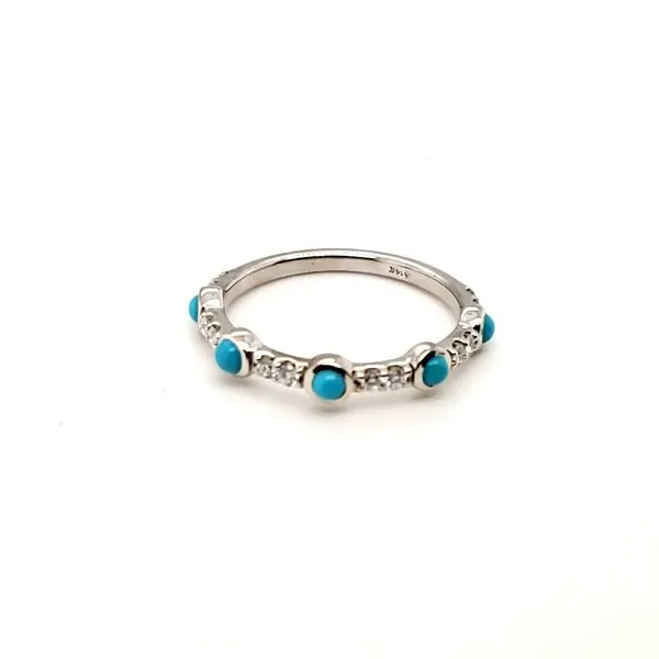 14 Karat White Gold Turquoise & Diamond Ring Trinity Jewelers  Pittsburgh, PA