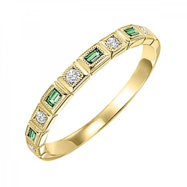 14 Karat Yellow Gold Emerald & Diamond Ring Trinity Jewelers  Pittsburgh, PA