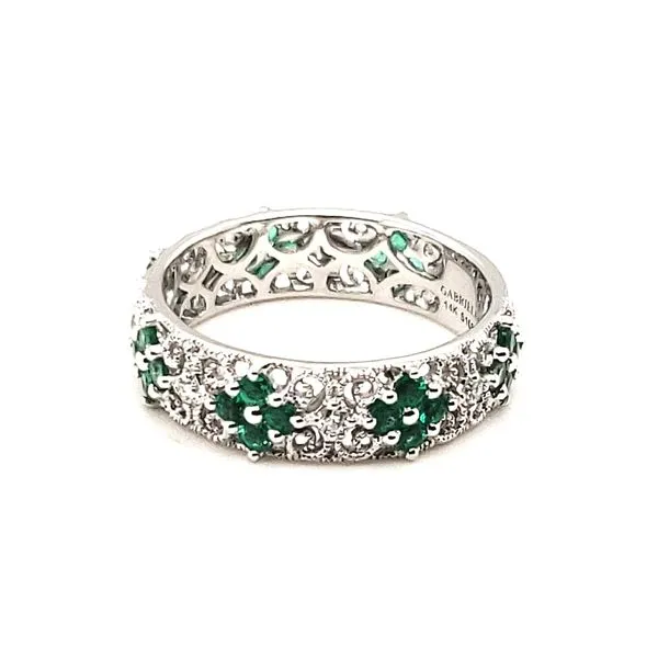 14 Karat White Gold Emerald & Diamond Ring Trinity Jewelers  Pittsburgh, PA