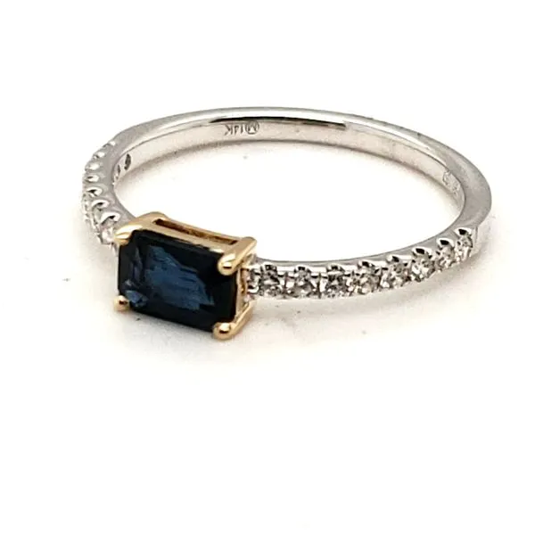 14 Karat White & Yellow Gold Sapphire & Diamond Ring Trinity Jewelers  Pittsburgh, PA