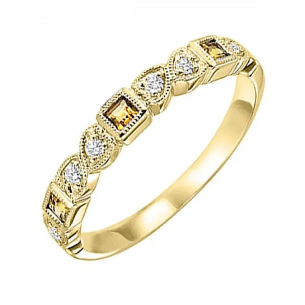 14 Karat Yellow Gold Citrine & Diamond Ring Trinity Jewelers  Pittsburgh, PA