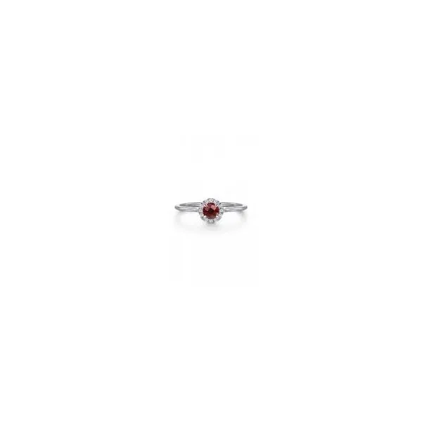 14 Karat White Gold Garnet & Diamond Ring Trinity Jewelers  Pittsburgh, PA