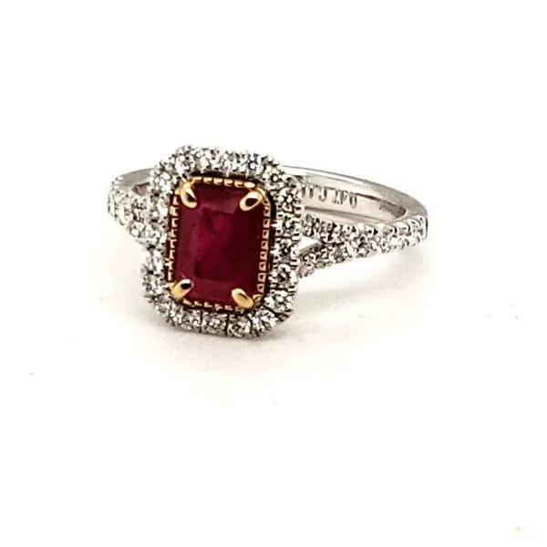 Platinum & Yellow Gold Ruby & Diamond Ring Trinity Jewelers  Pittsburgh, PA