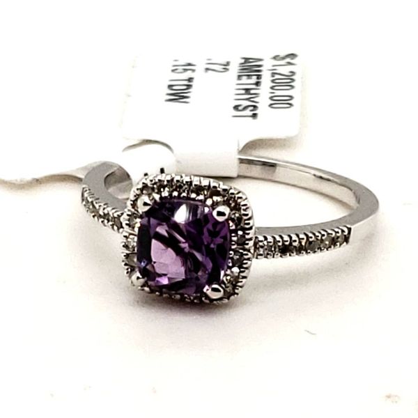 14 Karat White Gold Amethyst & Diamond Ring Trinity Jewelers  Pittsburgh, PA