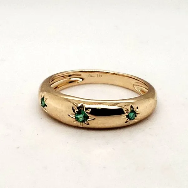 14 Karat Yellow Gold Emerald Ring Trinity Jewelers  Pittsburgh, PA