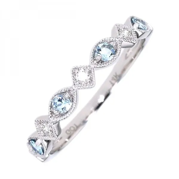 14 Karat White Gold Aquamarine & Diamond Ring Trinity Jewelers  Pittsburgh, PA