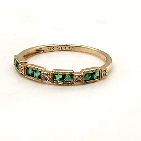 14 Karat Yellow Gold Emerald & Diamond Ring Trinity Jewelers  Pittsburgh, PA