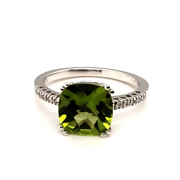14 Karat White Gold Peridot & Diamond Ring Trinity Jewelers  Pittsburgh, PA