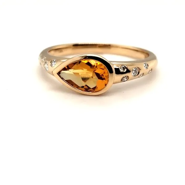 14 Karat Yellow Gold Citrine & Diamond Ring Trinity Jewelers  Pittsburgh, PA