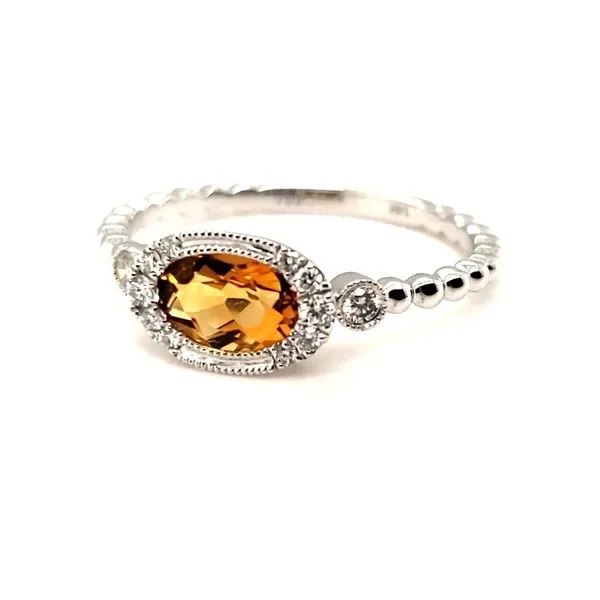14 Karat White Gold Citrine & Diamond Ring Trinity Jewelers  Pittsburgh, PA