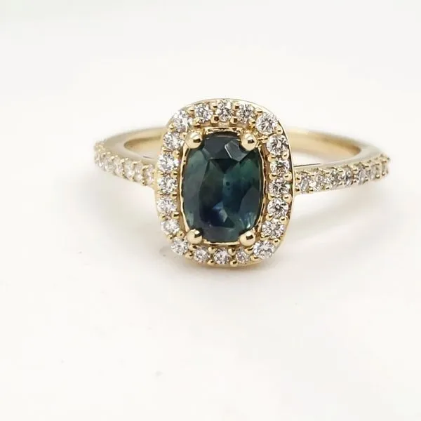 10 Karat Yellow Gold Montana Sapphire & Diamond Ring Trinity Jewelers  Pittsburgh, PA