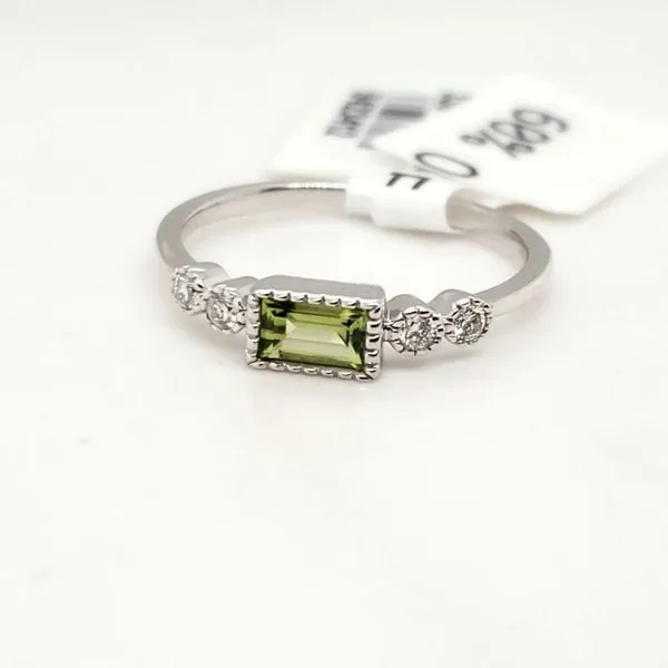 14 Karat White Gold Peridot & Diamond Ring Trinity Jewelers  Pittsburgh, PA