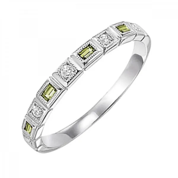 10 Karat White Gold Peridot & Diamond Ring Trinity Jewelers  Pittsburgh, PA