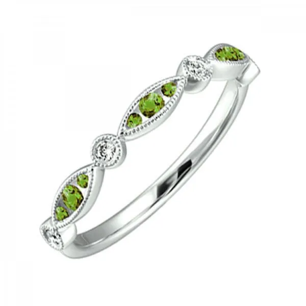 10 Karat White Gold Peridot & Diamond Ring Trinity Jewelers  Pittsburgh, PA