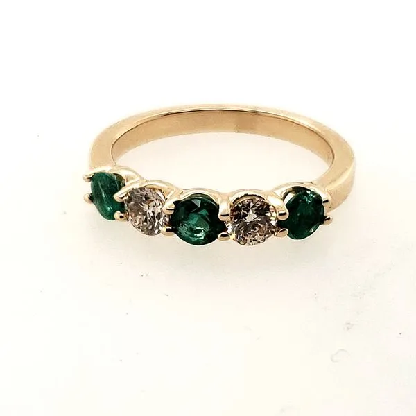 14 Karat Yellow Gold Emerald & Diamond Ring Trinity Jewelers  Pittsburgh, PA