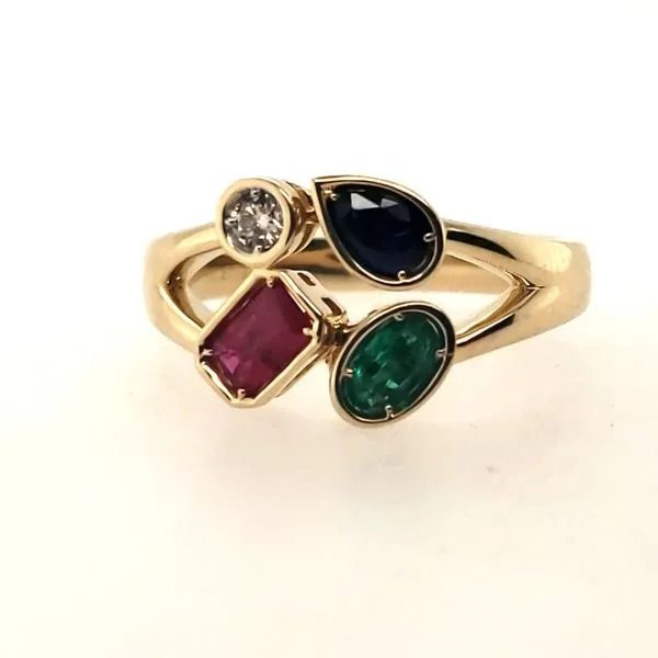 14 Karat Yellow Gold Ruby, Diamond, Emerald & Sapphire Ring Trinity Jewelers  Pittsburgh, PA