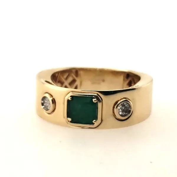 14 Karat Yellow Gold Emerald & Diamond Ring Trinity Jewelers  Pittsburgh, PA