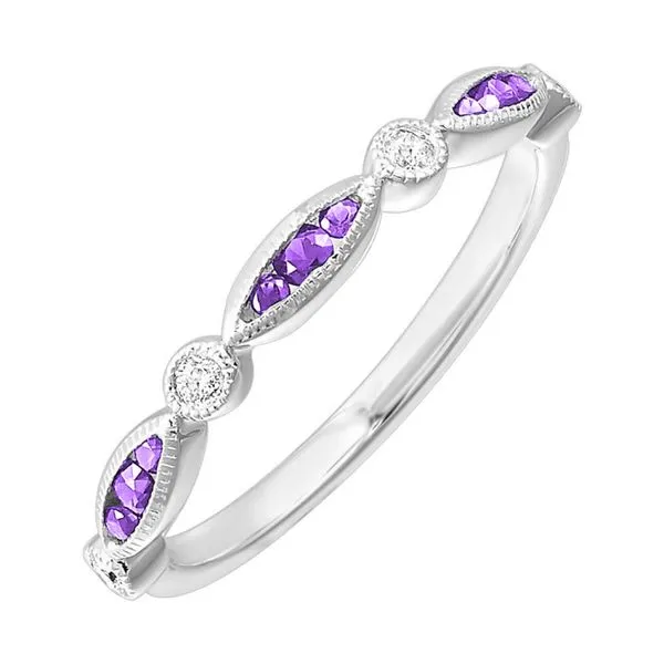 10 Karat White Gold Amethyst & Diamond Ring Trinity Jewelers  Pittsburgh, PA