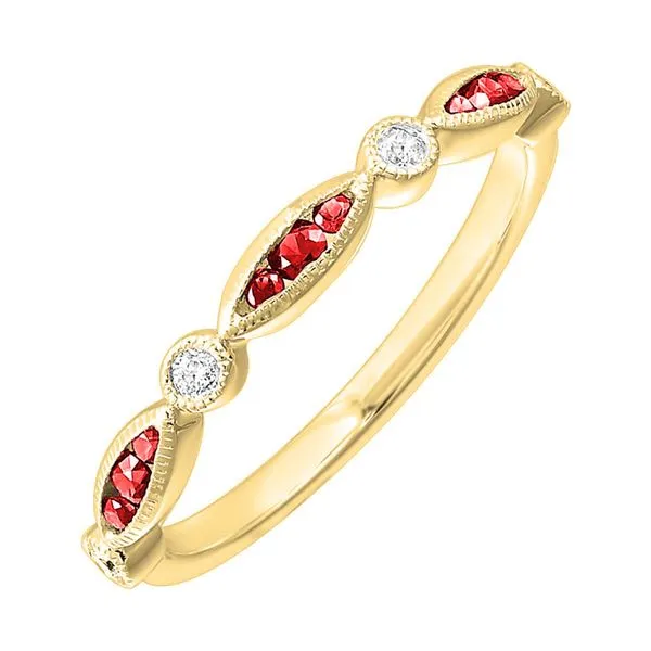 10 Karat Yellow Gold Diamond & Garnet Ring Trinity Jewelers  Pittsburgh, PA