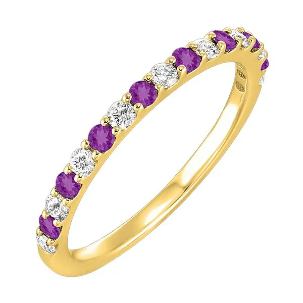 10 Karat Yellow Gold Diamond & Amethyst Ring Trinity Jewelers  Pittsburgh, PA