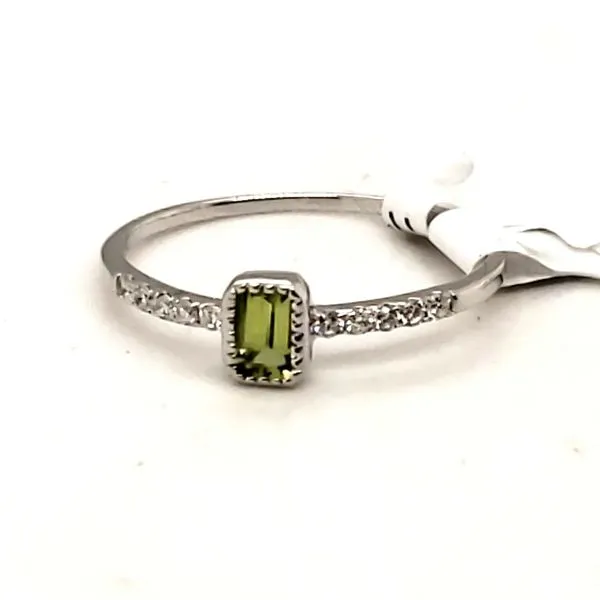 14 Karat White Gold Peridot & Diamond Ring Trinity Jewelers  Pittsburgh, PA
