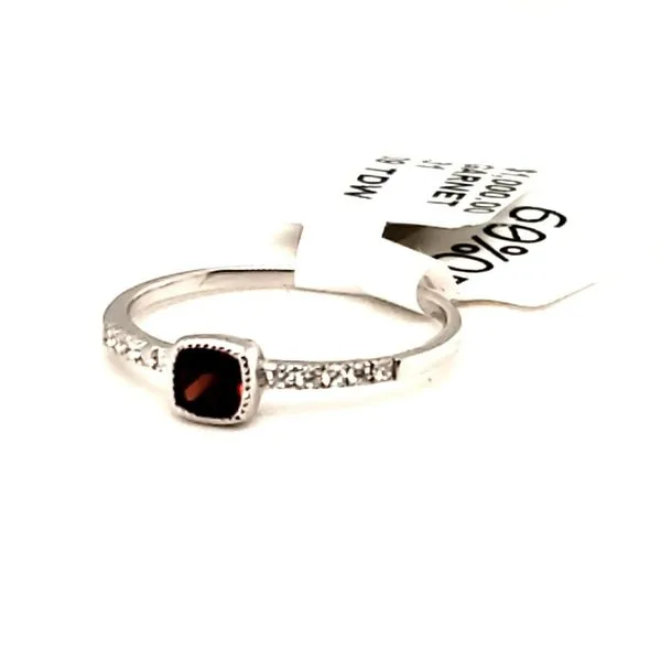 14 Karat White Gold Garnet & Diamond Ring Trinity Jewelers  Pittsburgh, PA