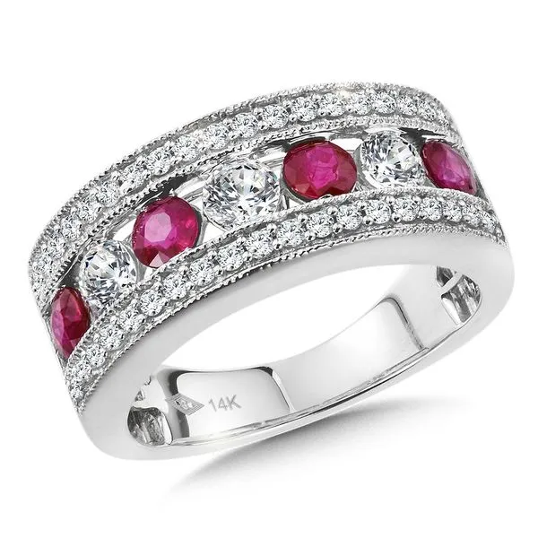 14 Karat White Gold Ruby & Diamond Ring Trinity Jewelers  Pittsburgh, PA