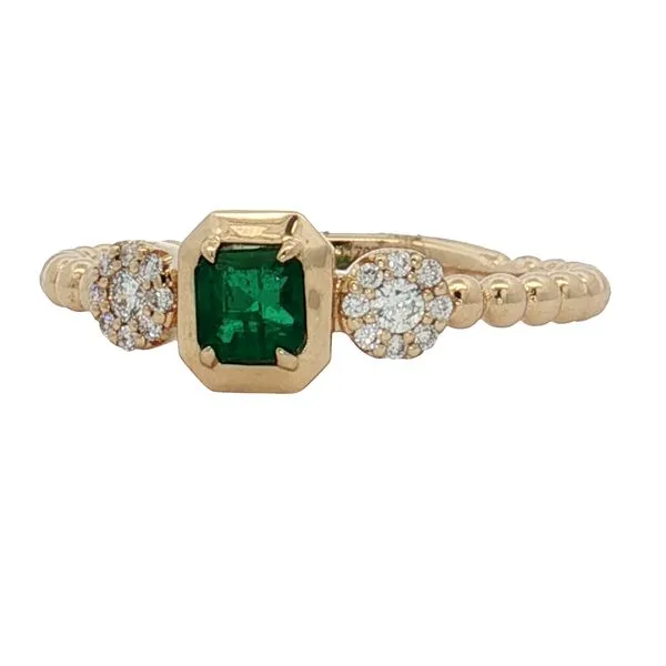 14 Karat Yellow Gold Emerald & Diamond Ring Trinity Jewelers  Pittsburgh, PA