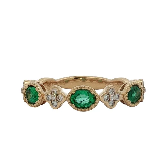 14 Karat Yellow Gold Emerald & Diamond Ring Trinity Jewelers  Pittsburgh, PA