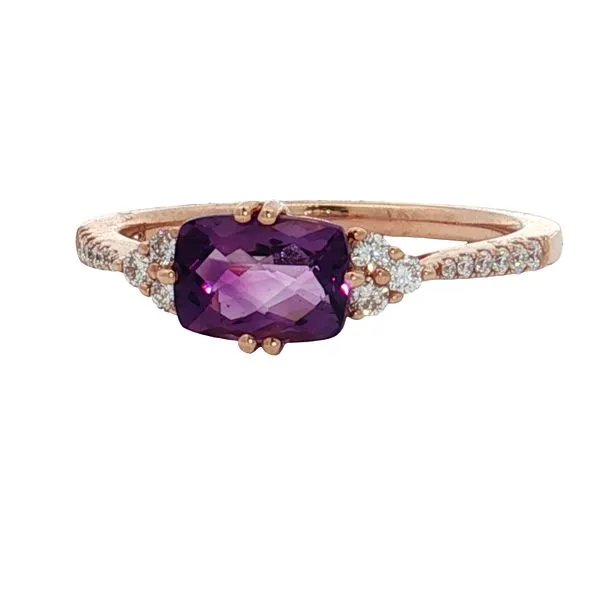 14 Karat Rose Gold Amethyst & Diamond Ring Trinity Jewelers  Pittsburgh, PA