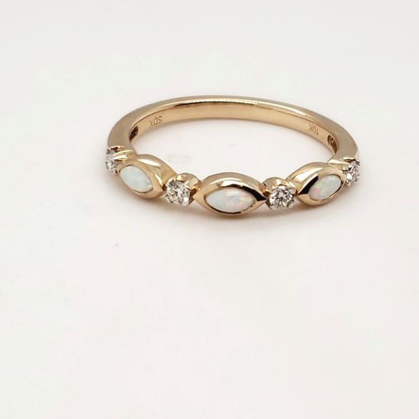 10 Karat Yellow Gold Opal & Diamond Ring Trinity Jewelers  Pittsburgh, PA