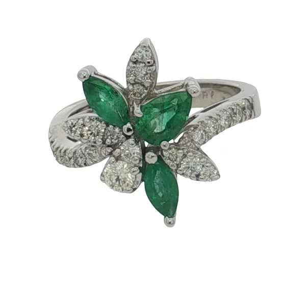 14 Karat White Gold Emerald & Diamond Ring Trinity Jewelers  Pittsburgh, PA