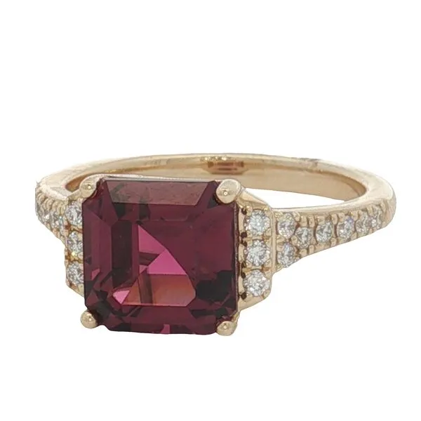 14 Karat Yellow Gold Rhodolite Garnet & Diamond Ring Trinity Jewelers  Pittsburgh, PA