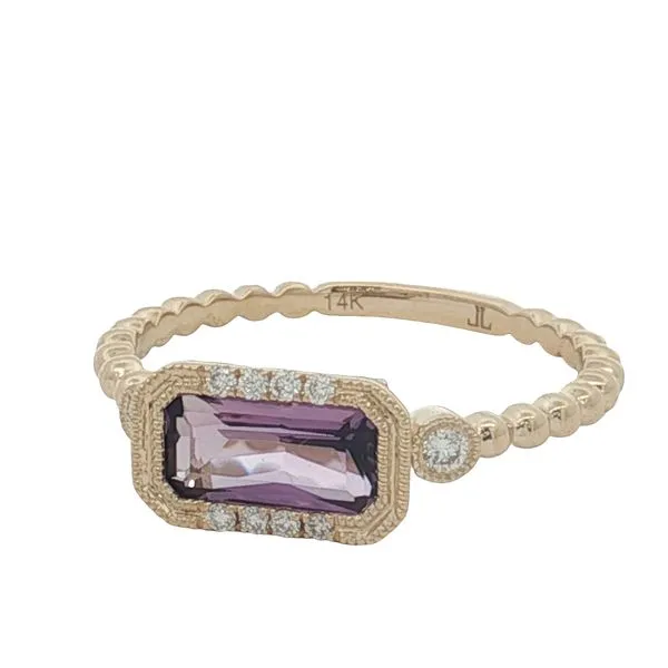 14 Karat Yellow Gold Amethyst & Diamond Ring Trinity Jewelers  Pittsburgh, PA