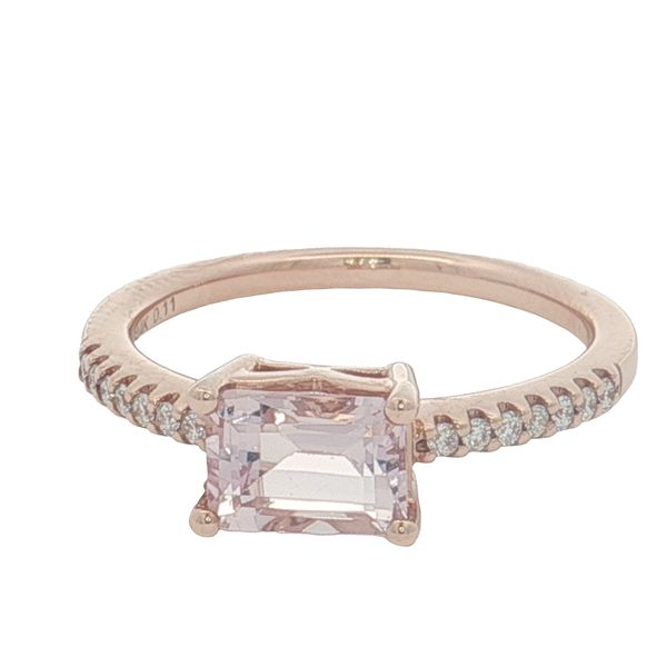 14 Karat rose Gold Morganite & Diamond Ring Trinity Jewelers  Pittsburgh, PA