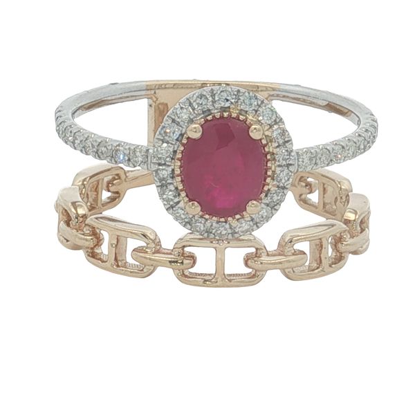 14 Karat Yellow & White Gold Ruby & Diamond Ring Trinity Jewelers  Pittsburgh, PA