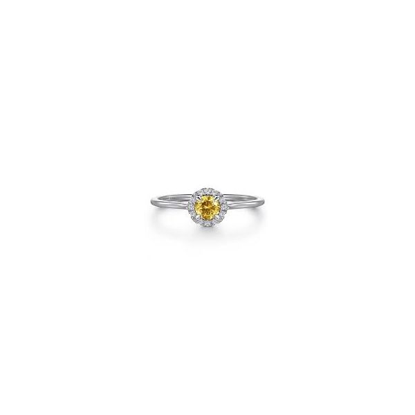 14 Karat White Gold Citrine & Diamond Ring Trinity Jewelers  Pittsburgh, PA