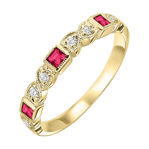 10 Karat Yellow Gold Diamond & Ruby Ring Trinity Jewelers  Pittsburgh, PA