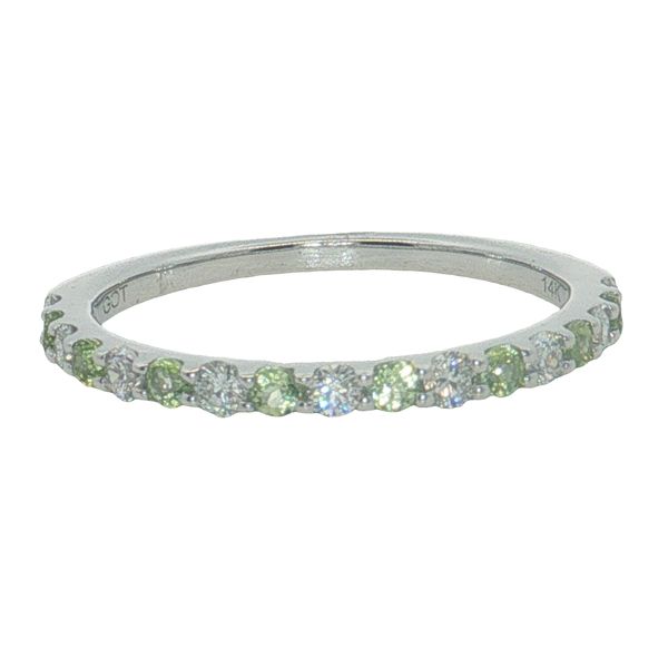 14 Karat White Gold Diamond & Peridot Stackable Ring Trinity Jewelers  Pittsburgh, PA
