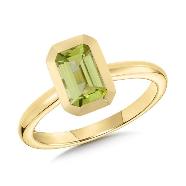 10 Karat Yellow Gold Peridot Bezel Ring Trinity Jewelers  Pittsburgh, PA