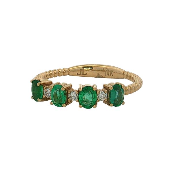 14 Karat Yellow Gold Emerald & Diamond Ring Trinity Jewelers  Pittsburgh, PA