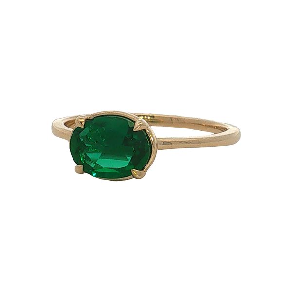 10 Karat Yellow Gold Lab Grown Emerald Ring Trinity Jewelers  Pittsburgh, PA