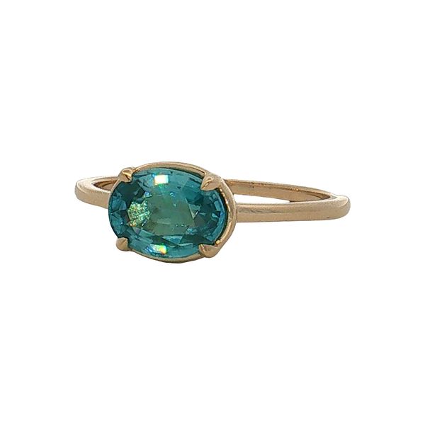 10 Karat Yellow Gold Natural Blue Zircon Ring Trinity Jewelers  Pittsburgh, PA
