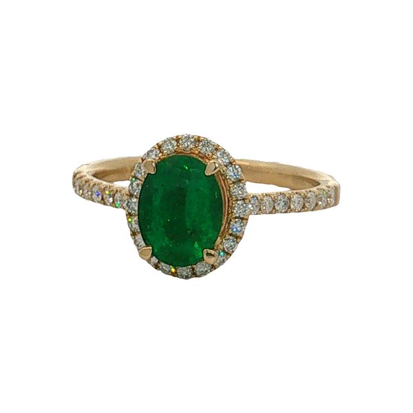 14 Karat Yellow Gold Emerald & Diamond Ring Trinity Jewelers  Pittsburgh, PA
