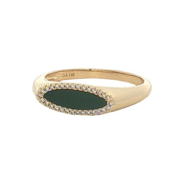 14 Karat Yellow Gold Onyx & Diamond Ring Trinity Jewelers  Pittsburgh, PA