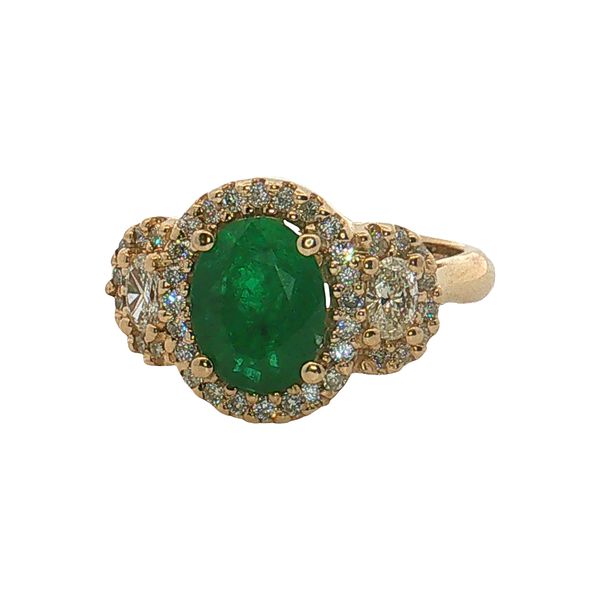 14 Karat Yellow Gold Emerald & Diamond Ring Trinity Jewelers  Pittsburgh, PA