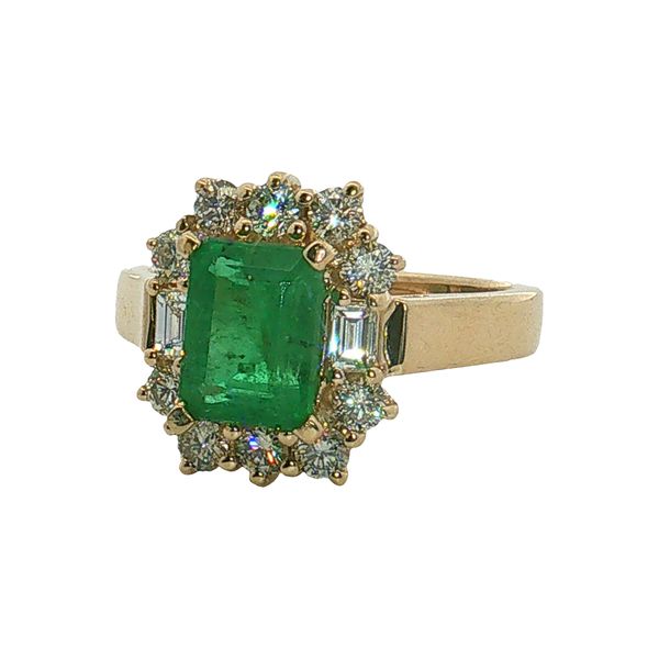 14 Karat Yellow Gold Emerald & Diamond Ring Trinity Jewelers  Pittsburgh, PA